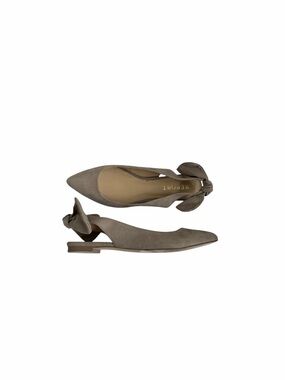 Report Shania classic taupe nude slip on sling back bow detail flat shoes  9 1/2